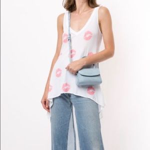 NWOT‎ Wildfox Darling lip print longline tank top!